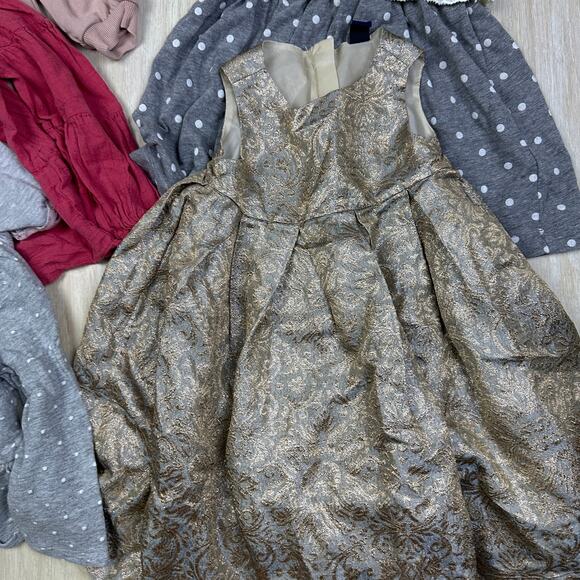 6 Piece Bundle Lot Girls 2T Sweatshirt Shirt Dress Toddler Gap H&M Pink Neutral - Picture 4 of 9